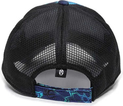 OC Sports PFC-150M Adjustable Mesh Back Cap - Kryptek Pontus Black - Kryptek Pontus Black / 6 7/8’’ - 7 1/2’’