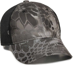 OC Sports PFC-150M Adjustable Mesh Back Cap - Kryptek Raid Black - Kryptek Raid Black / 6 7/8’’ - 7 1/2’’