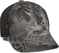 OC Sports PFC-150M Adjustable Mesh Back Cap - Kryptek Raid Black - Kryptek Raid Black / 6 7/8’’ - 7 1/2’’