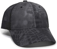 OC Sports PFC-150M Adjustable Mesh Back Cap - Kryptek Typhon Black - Kryptek Typhon Black / 6 7/8’’ - 7 1/2’’