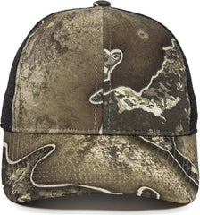 OC Sports PFC-150M Adjustable Mesh Back Cap - Realtree Excape Black - Realtree Black / 6 7/8’’ - 7 1/2’’