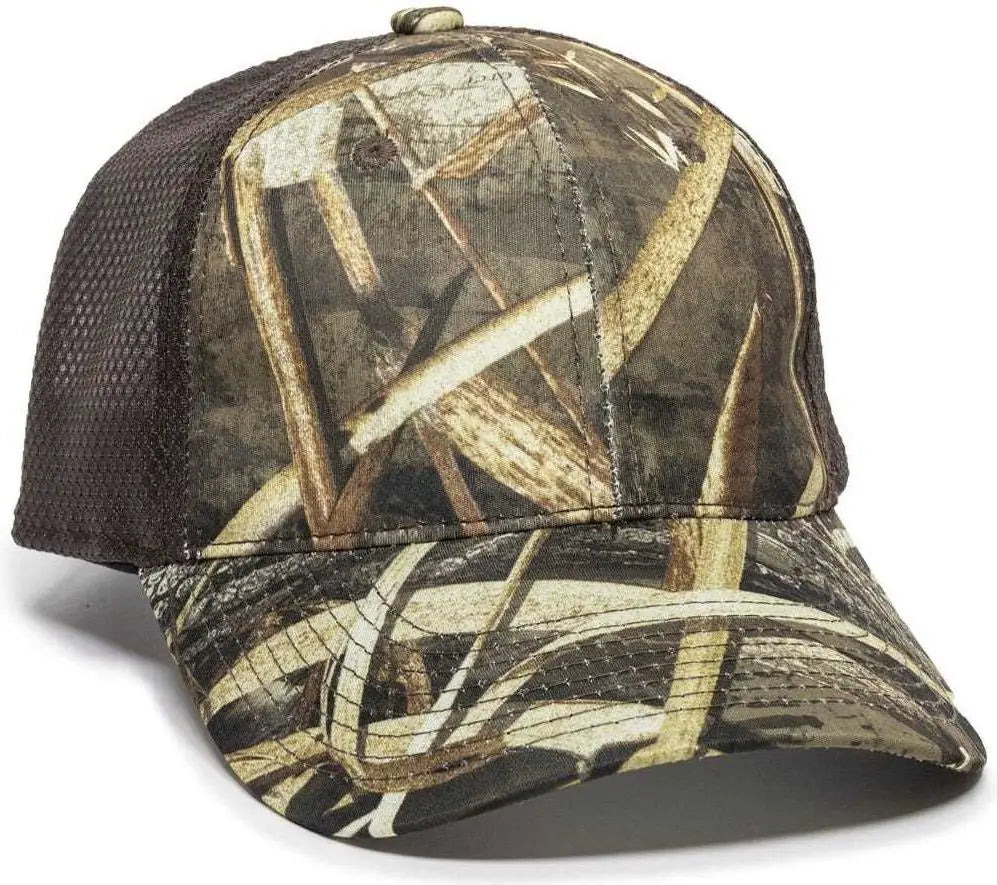 OC Sports PFC-150M Adjustable Mesh Back Cap - Realtree Max-5 Brown - Realtree Brown / 6 7/8’’ - 7 1/2’’