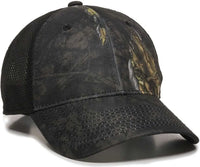 OC Sports PFC150M Performance Camo Mesh-Back Cap - Mossy Oak Break-Up Eclipse Black - Mossy Oak Black / 6 7/8’’ - 7