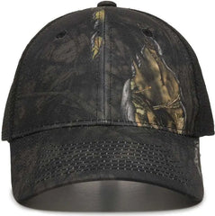 OC Sports PFC150M Performance Camo Mesh-Back Cap - Mossy Oak Break-Up Eclipse Black - Mossy Oak Black / 6 7/8’’ - 7