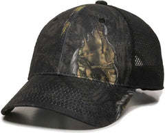 OC Sports PFC150M Performance Camo Mesh-Back Cap - Mossy Oak Break-Up Eclipse Black - Mossy Oak Black / 6 7/8’’ - 7