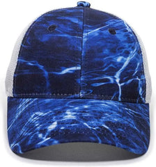 OC Sports PFC150M Performance Camo Mesh-Back Cap - Mossy Oak Marlin/ White - Mossy Oak White / 6 7/8’’ - 7 1/2’’