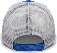 OC Sports PFC150M Performance Camo Mesh-Back Cap - Realtree Fishing Light Blue White - Realtree Blue / 6 7/8’’ - 7 1/2’’