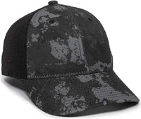 OC Sports PFC150M Performance Camo Mesh-Back Cap - Veil Tac-Black Black - Veil Black / 6 7/8’’ - 7 1/2’’
