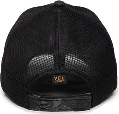OC Sports PFC150M Performance Camo Mesh-Back Cap - Veil Tac-Black Black - Veil Black / 6 7/8’’ - 7 1/2’’