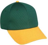 OC Sports PFX-120 Proflex Stretch Fit Mesh Baseball Cap - Dark Green Gold - Forest Gold / 6 3/8’’ - 6 3/4’’