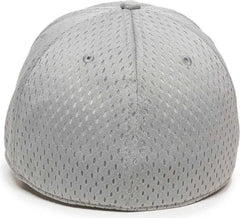OC Sports PFX-120 Proflex Stretch Fit Mesh Baseball Cap - Light Gray
