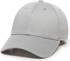 OC Sports PFX-120 Proflex Stretch Fit Mesh Baseball Cap - Light Gray