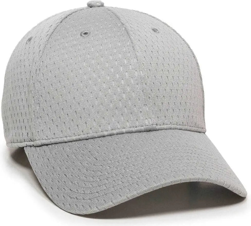 OC Sports PFX-120 Proflex Stretch Fit Mesh Baseball Cap - Light Gray - Light Gray / 6 3/8’’ - 6 3/4’’
