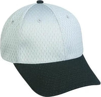 OC Sports PFX-120 Proflex Stretch Fit Mesh Baseball Cap - Light Gray Black - Light Gray Black / 6 3/8’’ - 6 3/4’’