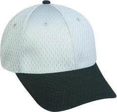 OC Sports PFX-120 Proflex Stretch Fit Mesh Baseball Cap - Light Gray Black - Light Gray Black / 6 3/8’’ - 6 3/4’’