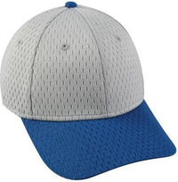 OC Sports PFX-120 Proflex Stretch Fit Mesh Baseball Cap - Light Gray Royal - Light Gray Royal / 6 3/4’’ - 7 1/8’’