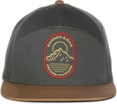 OC Sports PINNACLE Banner and Oak Cotton Twill Cap -Olive Khaki - Khaki / OSFM