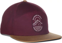 OC Sports PINNACLE Banner and Oak Cotton Twill Cap -Wine Khaki - Khaki / OSFM