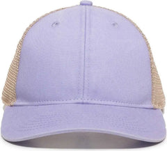 OC Sports PNY-100M Adjustable Meshback Cap with Ponytail Hole - Lavender Tea Stain - Purple Ivory / 6 7/8’’ - 7 1/2’’