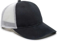 OC Sports PNY100M Ponytail Mesh-Back Cap - Black/ White - Black White / 6 7/8’’ - 7 1/2’’