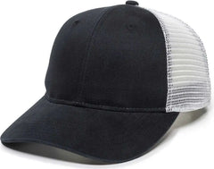 OC Sports PNY100M Ponytail Mesh-Back Cap - Black/ White - Black White / 6 7/8’’ - 7 1/2’’