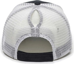 OC Sports PNY100M Ponytail Mesh-Back Cap - Black/ White - Black White / 6 7/8’’ - 7 1/2’’