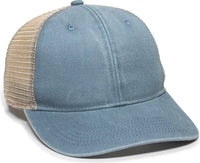 OC Sports PNY100M Ponytail Mesh-Back Cap - Coastal Blue/ Tea - Coastal Blue Ivory / 6 7/8’’ - 7 1/2’’