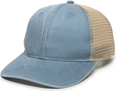 OC Sports PNY100M Ponytail Mesh-Back Cap - Coastal Blue/ Tea - Coastal Blue Ivory / 6 7/8’’ - 7 1/2’’
