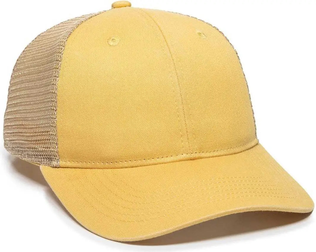 OC Sports PNY100M Ponytail Mesh-Back Cap - Dusty Yellow/ Tea - Yellow Ivory / 6 7/8’’ - 7 1/2’’