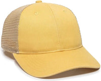 OC Sports PNY100M Ponytail Mesh-Back Cap - Dusty Yellow/ Tea - Yellow Ivory / 6 7/8’’ - 7 1/2’’