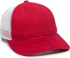 OC Sports PNY100M Ponytail Mesh-Back Cap - Red/ White - Red White / 6 7/8’’ - 7 1/2’’