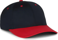 OC Sports PTM-850 Polyester Crown Cap - Navy Red - Red / Youth