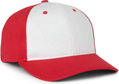 OC Sports PTM-850 Polyester Crown Cap - White Red Red - Red / Youth