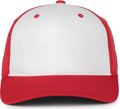 OC Sports PTM-850 Polyester Crown Cap - White Red Red