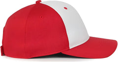 OC Sports PTM-850 Polyester Crown Cap - White Red Red