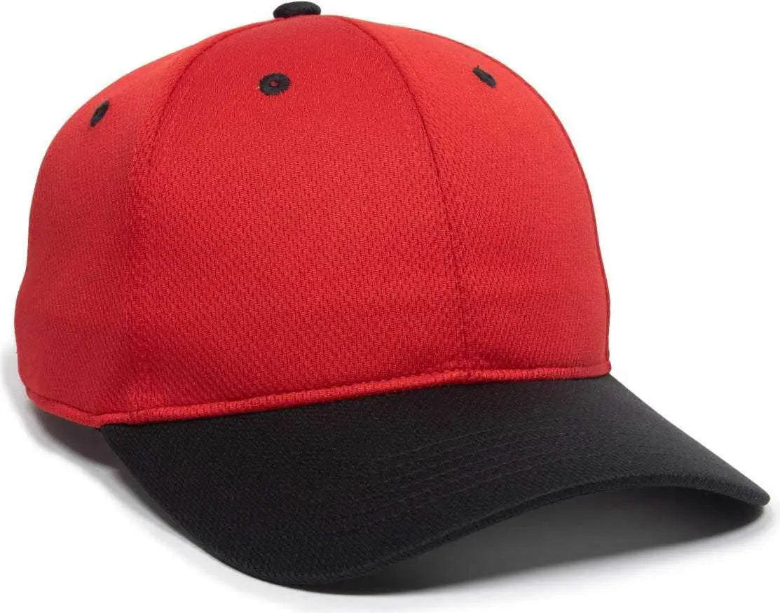 OC Sports PTM50 ProTech Mesh Cap - Red Black - Red Black / 6 3/8’’ - 7’’