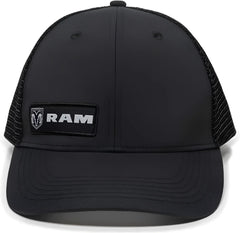 OC Sports RAM12A Polyester Mesh Back Cap -Black - Black / 6 7/8’’ - 7 1/2’’