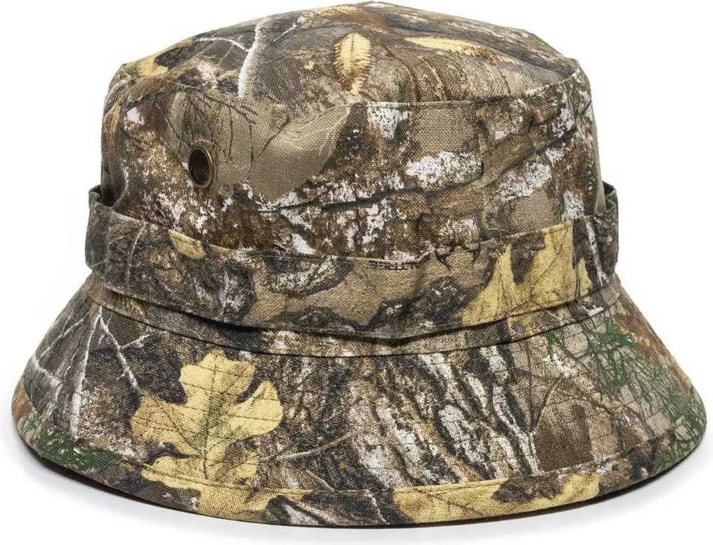 OC Sports RBH-100 Reversable Bucket Hat - Realtree Edge Blaze - Realtree Blaze / One Size Fits Most