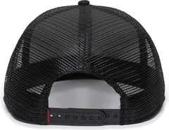 OC Sports REDL108 Mesh Overlay Cap - White Black Black - White Black / 6 7/8’’ - 7 1/2’’