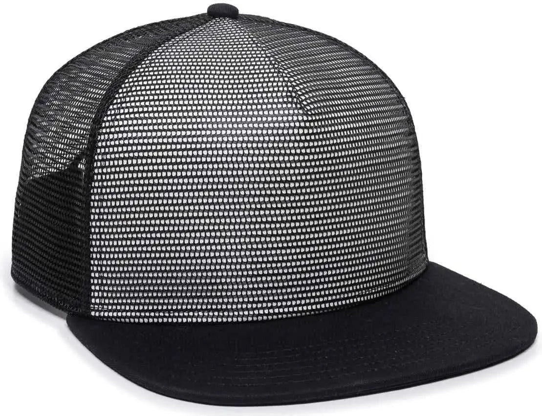 OC Sports REDL108 Mesh Overlay Cap - White Black Black - White Black / 6 7/8’’ - 7 1/2’’