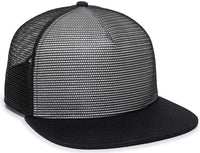 OC Sports REDL108 Mesh Overlay Cap - White Black Black - White Black / 6 7/8’’ - 7 1/2’’