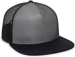 OC Sports REDL108 Mesh Overlay Cap - White Black Black - White Black / 6 7/8’’ - 7 1/2’’