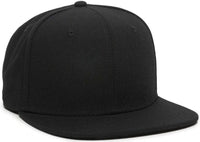 OC Sports REDLBL101 Adjustable Flat Bill Heathered Cap - Black - Black / 6 7/8’’ - 7 1/2’’