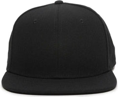 OC Sports REDLBL101 Adjustable Flat Bill Heathered Cap - Black - Black / 6 7/8’’ - 7 1/2’’