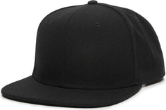 OC Sports REDLBL101 Adjustable Flat Bill Heathered Cap - Black - Black / 6 7/8’’ - 7 1/2’’