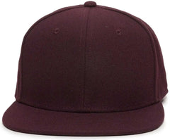 OC Sports REDLBL101 Adjustable Flat Bill Heathered Cap - Dark Wine - Maroon / 6 7/8’’ - 7 1/2’’