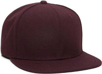 OC Sports REDLBL101 Adjustable Flat Bill Heathered Cap - Dark Wine - Maroon / 6 7/8’’ - 7 1/2’’