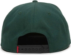 OC Sports REDLBL101 Adjustable Flat Bill Heathered Cap - Green - Green / 6 7/8’’ - 7 1/2’’