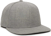 OC Sports REDLBL101 Adjustable Flat Bill Heathered Cap - Heathered Grey - Gray / 6 7/8’’ - 7 1/2’’