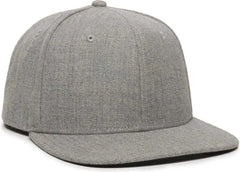 OC Sports REDLBL101 Adjustable Flat Bill Heathered Cap - Heathered Grey - Gray / 6 7/8’’ - 7 1/2’’